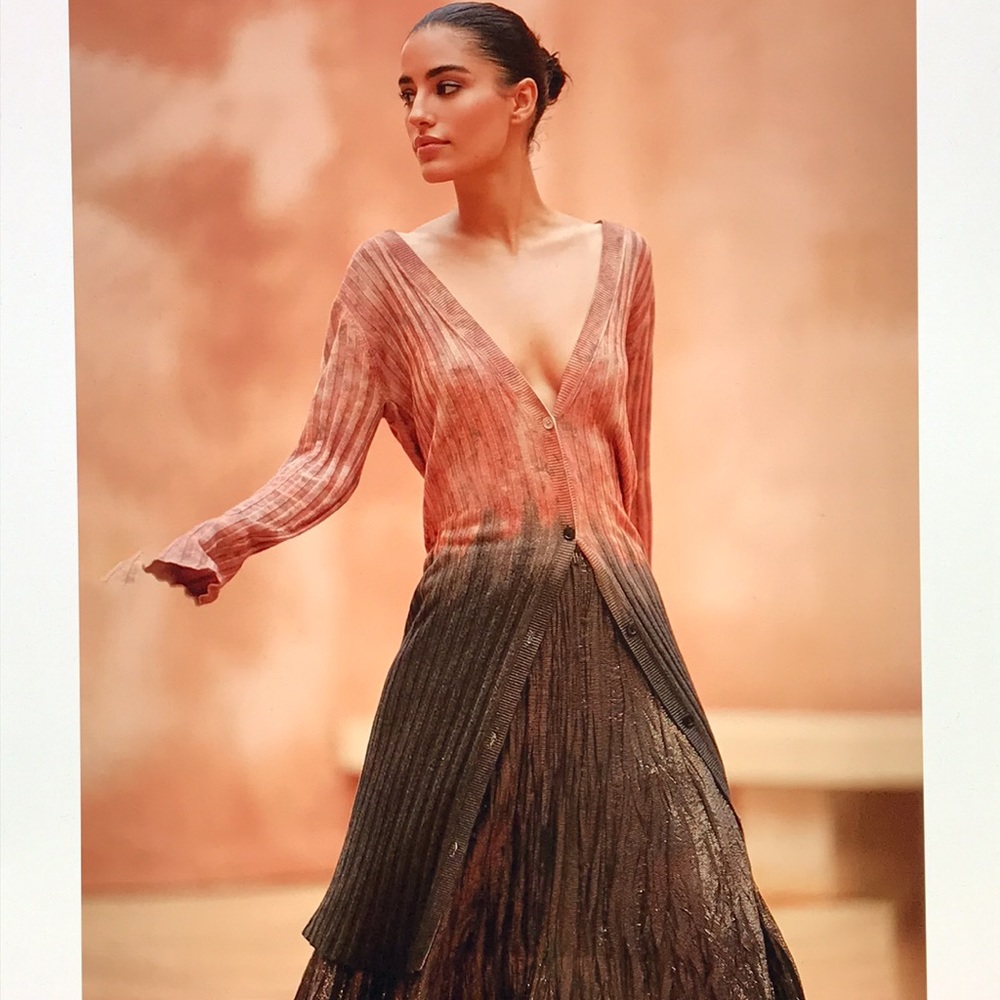 Mes Demoiselles Ombre Cardigan in Pink and Brown
